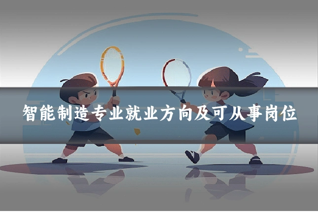 智能制造专业就业方向及可从事岗位