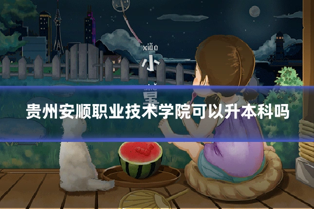 贵州安顺职业技术学院可以升本科吗