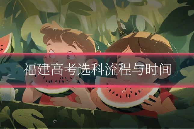 福建高考选科流程与时间