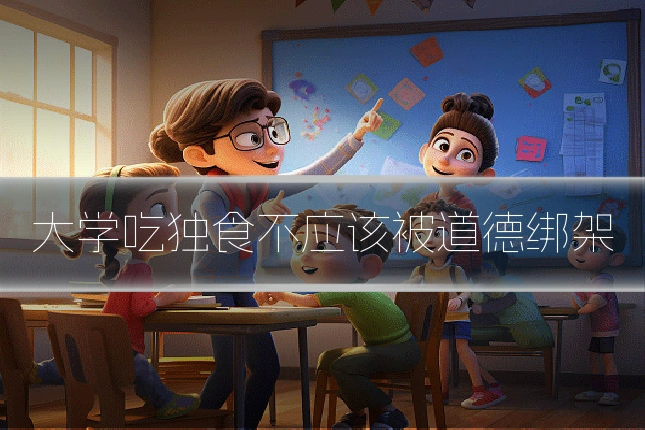 大学吃独食不应该被道德绑架