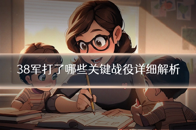 38军打了哪些关键战役详细解析