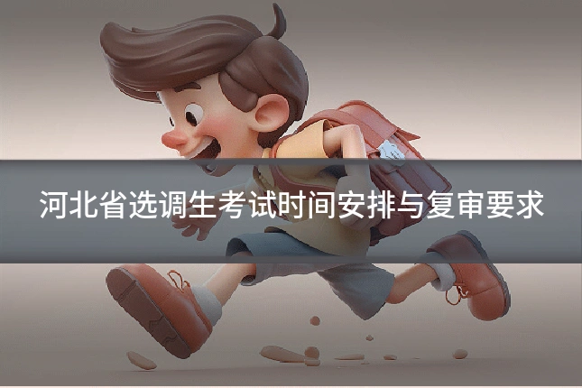河北省选调生考试时间安排与复审要求