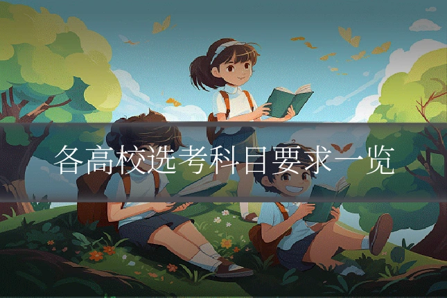 各高校选考科目要求一览