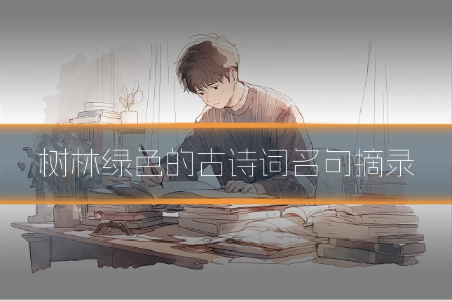 树林绿色的古诗词名句摘录