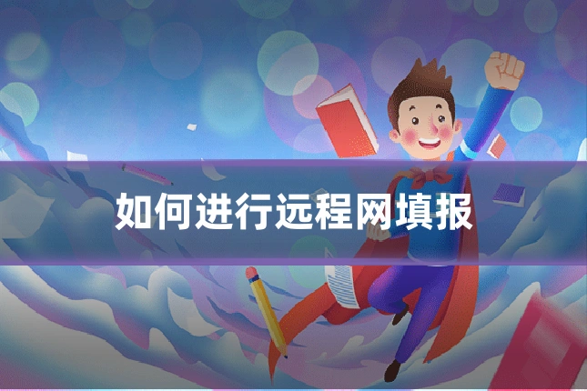 如何进行远程网填报
