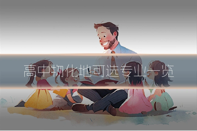 高中物化地可选专业一览