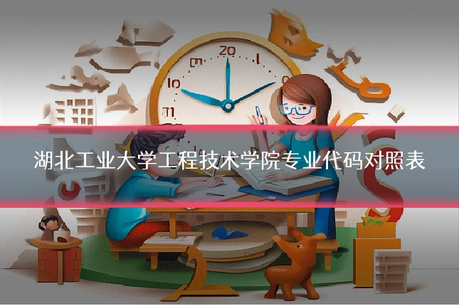 湖北工业大学工程技术学院专业代码对照表