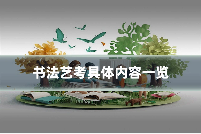 书法艺考具体内容一览