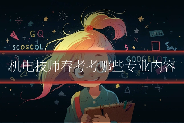 机电技师春考考哪些专业内容