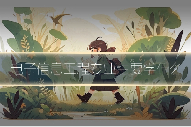 电子信息工程专业主要学什么