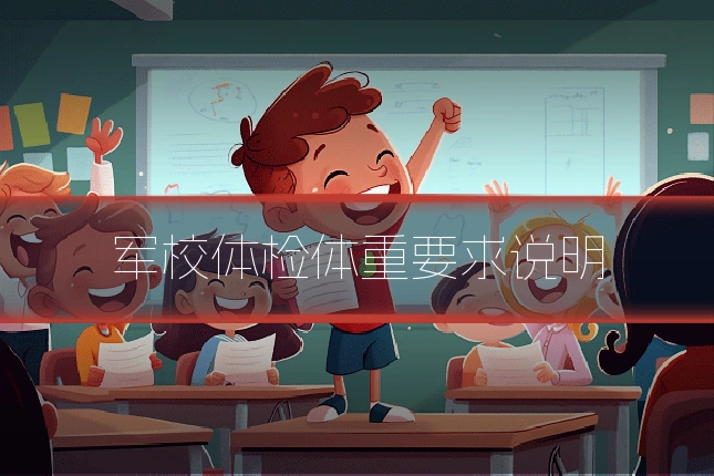军校体检体重要求说明