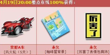 QQ飞车4月19日活动福利玩法技巧