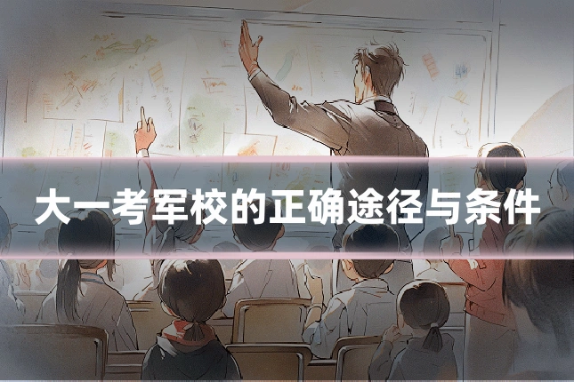 大一考军校的正确途径与条件
