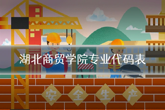 湖北商贸学院专业代码表