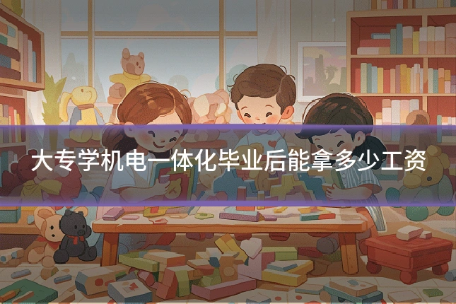 大专学机电一体化毕业后能拿多少工资