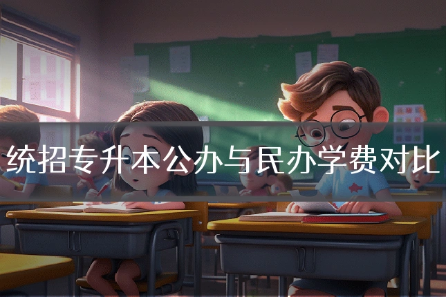 统招专升本公办与民办学费对比