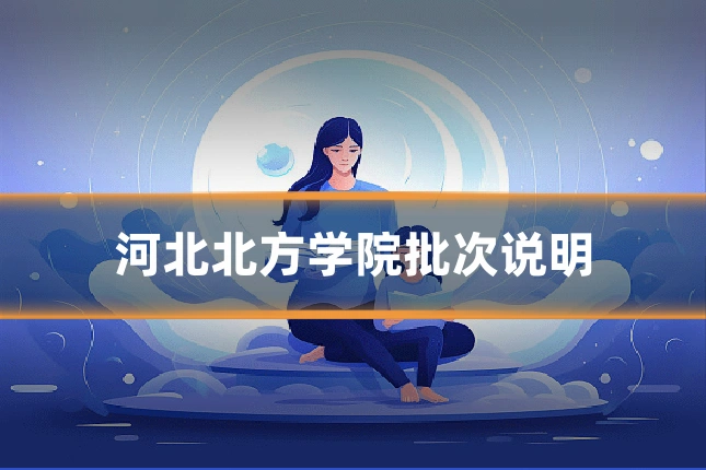 河北北方学院批次说明