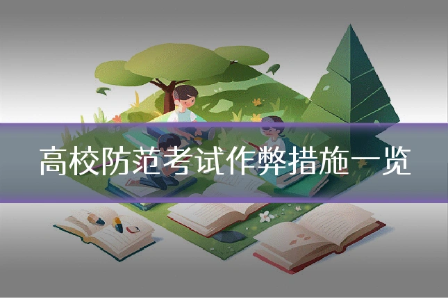 高校防范考试作弊措施一览