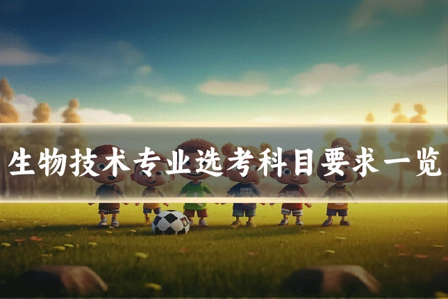 生物技术专业选考科目要求一览