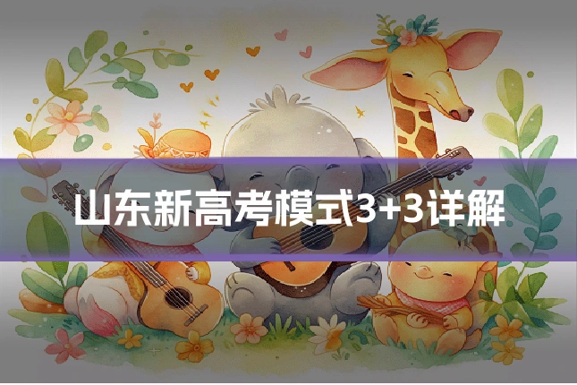 山东新高考模式3+3详解