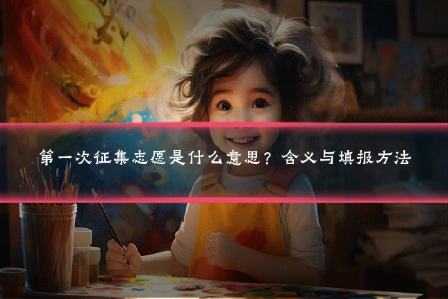 第一次征集志愿是什么意思?含义与填报方法