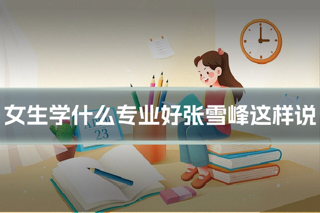 女生学什么专业好张雪峰这样说