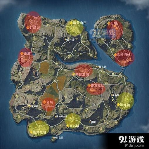 荒野行动资源分布与发育技巧
