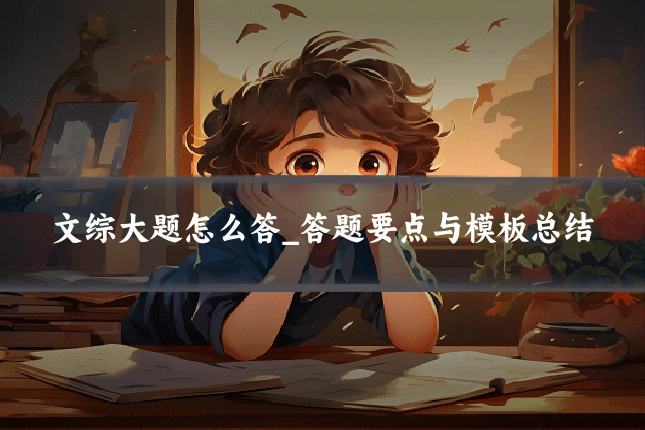 文综大题怎么答_答题要点与模板总结