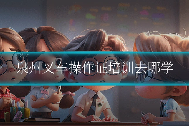 泉州叉车操作证培训去哪学