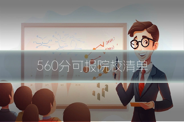 560分可报院校清单