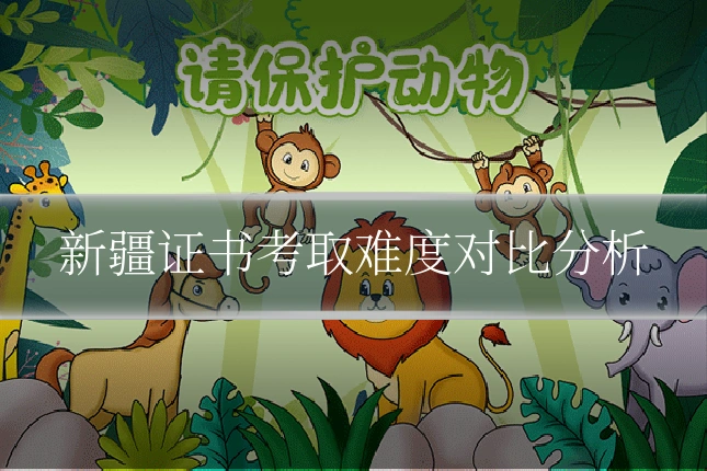 新疆证书考取难度对比分析