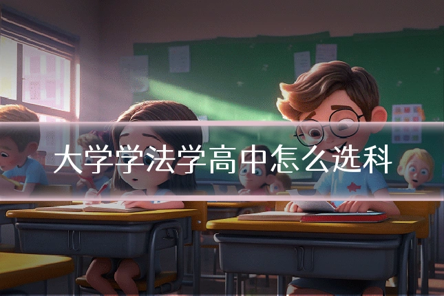 大学学法学高中怎么选科