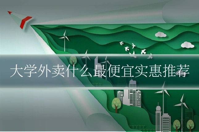 大学外卖什么最便宜实惠推荐