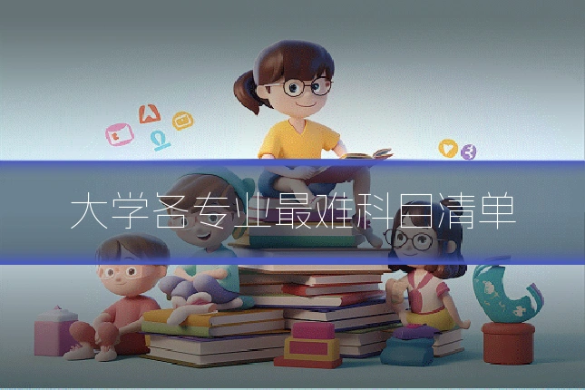 大学各专业最难科目清单