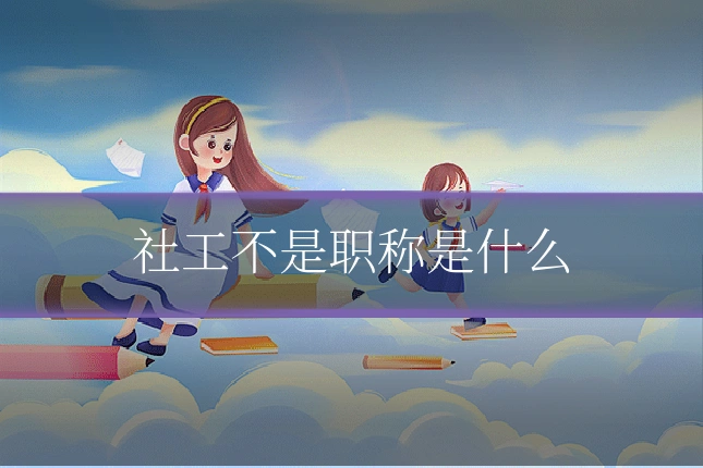 社工不是职称是什么