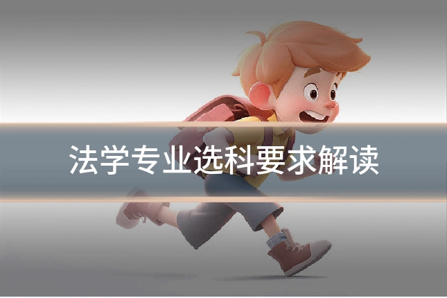 法学专业选科要求解读