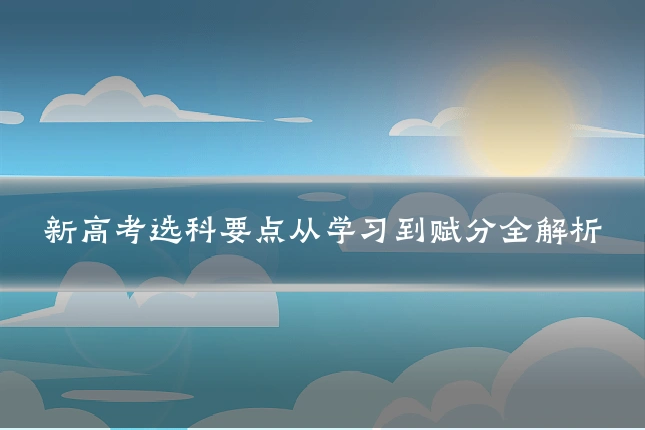 新高考选科要点从学习到赋分全解析