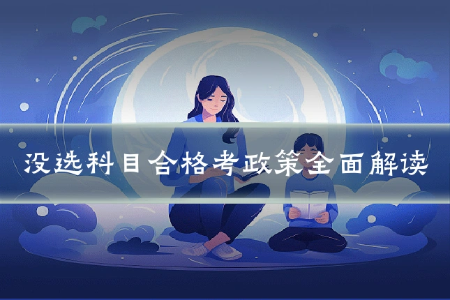 没选科目合格考政策全面解读