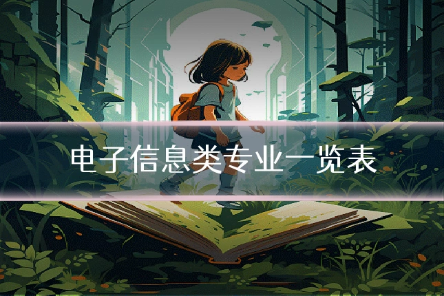 电子信息类专业一览表