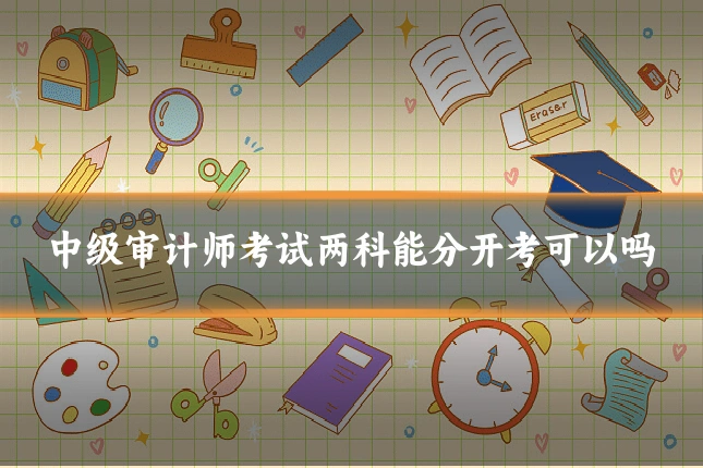 中级审计师考试两科能分开考可以吗