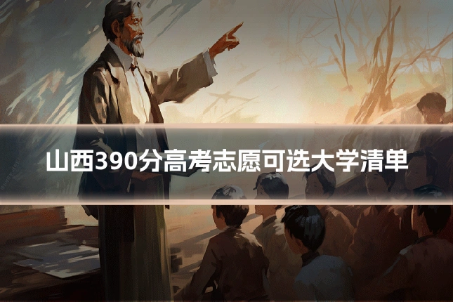 山西390分高考志愿可选大学清单