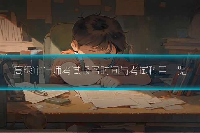 高级审计师考试报名时间与考试科目一览