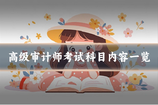 高级审计师考试科目内容一览