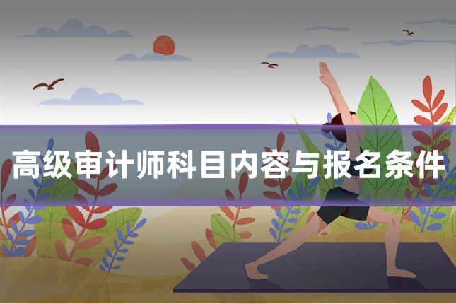 高级审计师科目内容与报名条件