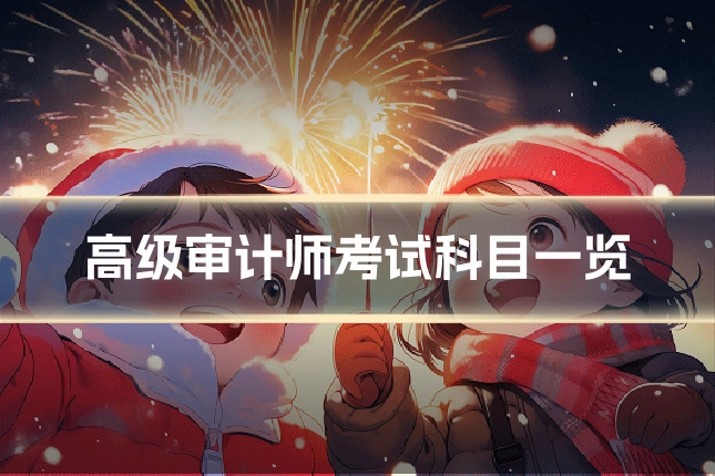 高级审计师考试科目一览