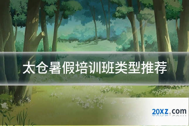 太仓暑假培训班类型推荐