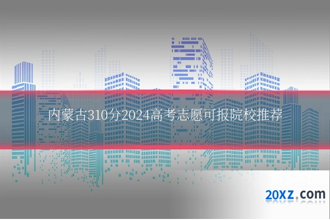 内蒙古310分2024高考志愿可报院校推荐