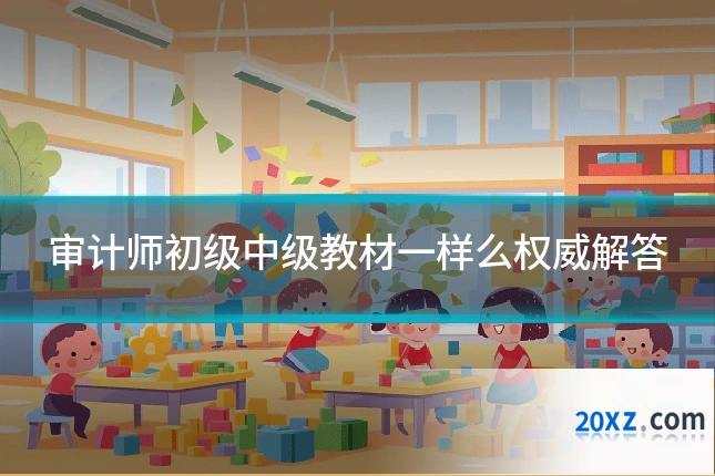 审计师初级中级教材一样么权威解答