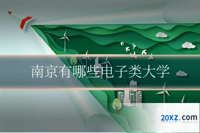 南京有哪些电子类大学