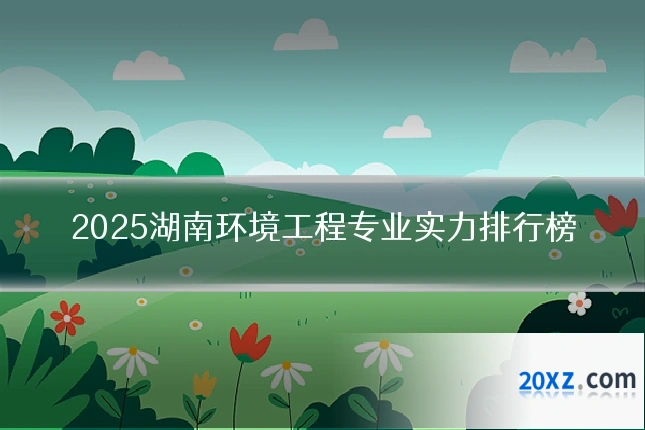 2025湖南环境工程专业实力排行榜